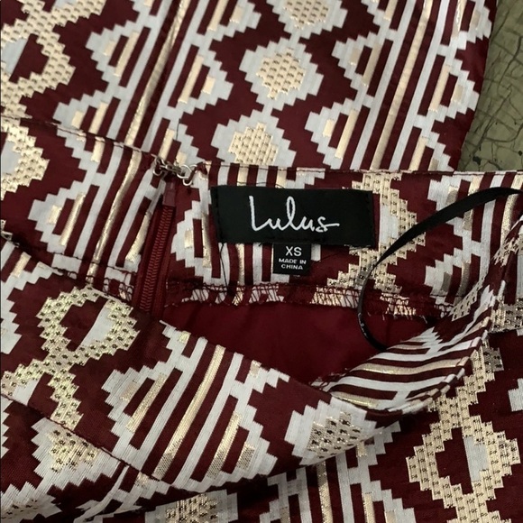 𝅺lulus Burgundy Multi Print Jacquard Culotte Pants - Picture 7 of 11